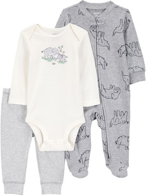Erkek Bebek Yeşil Tulumlu Set