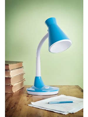 Mavi Büyük Boy Akrobatik Masa Lambası, Kitap Okuma ve Çalışma Için Işık Kaynağı