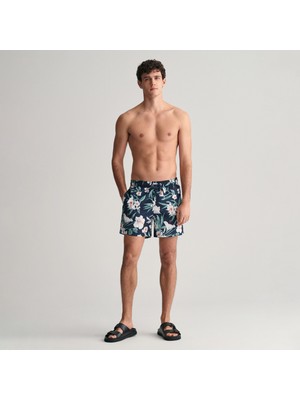 Gant Erkek Lacivert Regular Fit Desenli Mayo Şort