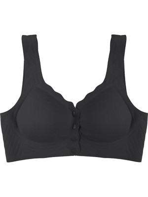 Balensiz Lazer Dikişsiz Kaplı Önden Kopçalı Sütyen Büstiyer