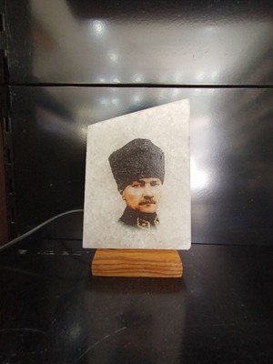 Doğal Kaya Tuzu, Atatürk Temalı, Lamba, Sabun, Sağlıklı ve Şık Set