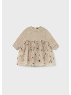 Mayoral Newborn Kız Bebek Tüllü Ebise Bej