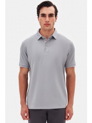Ds Damat Regular Fit Gri Pike Dokulu T-Shirt 4HC146551001M