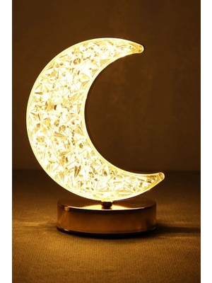 Şarjlı Kristal Elmas Masa Lambası, Dokunmatik LED Romantik Gece Aydınlatması