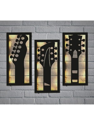 Ahşap Ledli Dekor Tablo, 16X34, Gece Işığı, Ev ve Ofis Süsleri