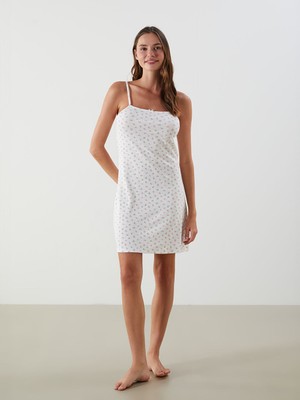 Lc Waikiki Yeni Sezon Kare Yaka Cicekli Kadin Gecelik - S5GS98Z8