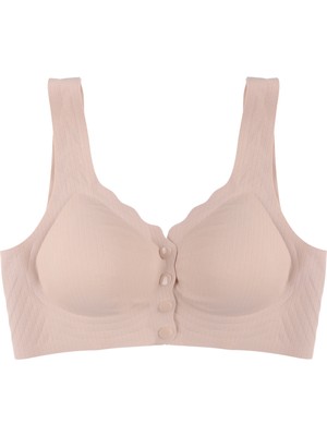 Balensiz Lazer Dikişsiz Kaplı Önden Kopçalı Sütyen Büstiyer