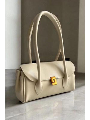 Şık Bej El ve Omuz Çantası, Zarif ve Kullanışlı Tasarım