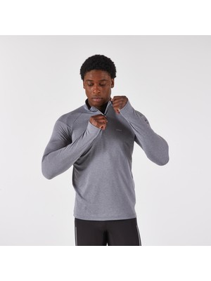 Kiprun Erkek Uzun Kollu Koşu Tişörtü - Gri - Kiprun Run 100