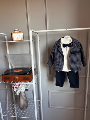 Papyonlu Pamuk Erkek Bebek 3'lü Takım