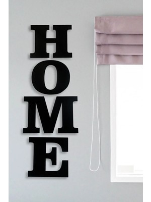 Şık Siyah Ahşap Dekoratif Yazı Duvar Tablosu