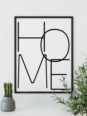 Şık Siyah Çerçeveli Ahşap Duvar Tablosu A4, Ev Dekorasyonu