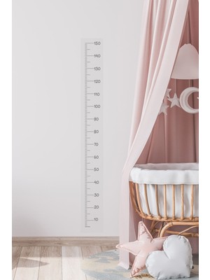 Şeffaf Boy Ölçer Çubuğu, 0-150 Cm, Turuncu Renk, Kullanışlı ve Dayanıklı Tasarım