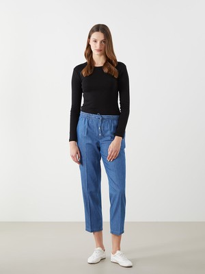 Lc Waikiki Yeni Sezon Beli Lastikli Carrot Fit Kadin Jean Pantolon - S5JG94Z8