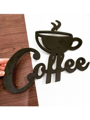 Siyah Ahşap Mutfak Duvar Yazısı, Dekoratif ve Şık Tasarım