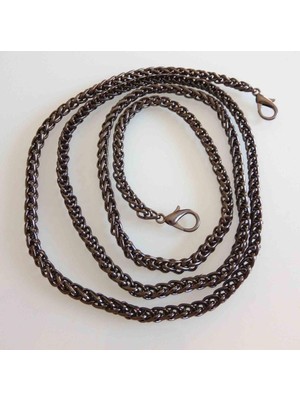 Füme Renk Örgü Model Çanta Zinciri 120 Cm, Şık ve Zarif Aksesuar.