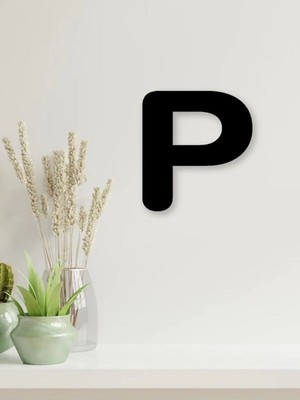 Siyah Ahşap Harfler, Duvar Yazısı ve Kişisel Isim Için Uygun Dekorasyon