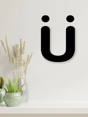 Siyah Ahşap Harf Üzerine Tamamlanabilir Duvar Yazısı Dekoru