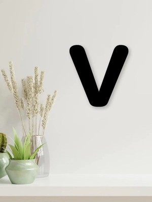 Şık Siyah Ahşap Tamamlanabilir Duvar Yazısı Harfi, Isim Yazımı Için Uygun