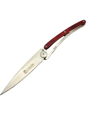 Bayilik XML Columbia Ext 2990D Deejo Kırmızı Kamp Çakı 22,5cm- Manuel, Kemerlikli, Ultra Hafif