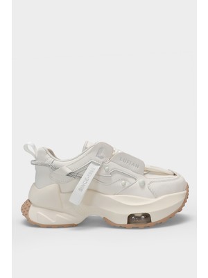 Lufian Stormy 122230014 Bağcıklı Kadın Spor Ayakkabı Bej