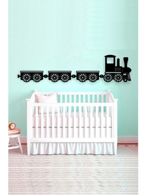 Renkli Tren ve Vagon Duvar Süsü, Çocuk Odası Dekorasyonu