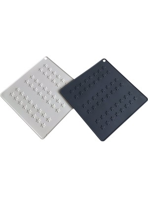 Bybirgul_pinkrose Silikon Nihale 2 Adet Siyah&beyaz ,fırın Tutacağı ,airfryer Pişirme Matı