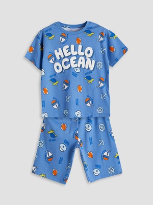 Lc Waikiki Yeni Sezon Baskili Erkek Cocuk Sortlu Pijama Takimi - S5HM66Z1