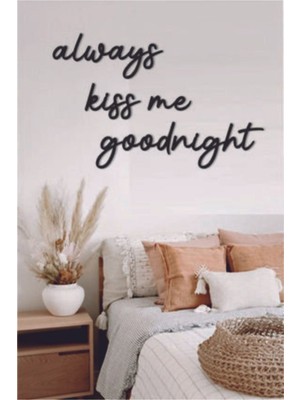 Siyah Ahşap Duvar Yazısı, Şık ve Sıcak Dekorasyon Parçası