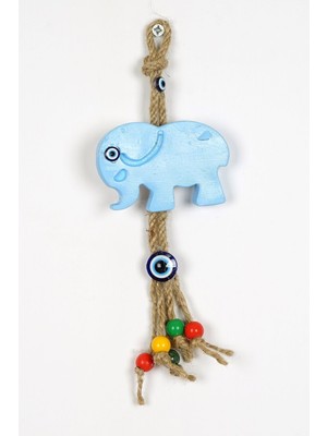 Sevimli Mavi Fil Duvar ve Bahçe Dekor Süsü, Renkli ve Şirin Tasarım