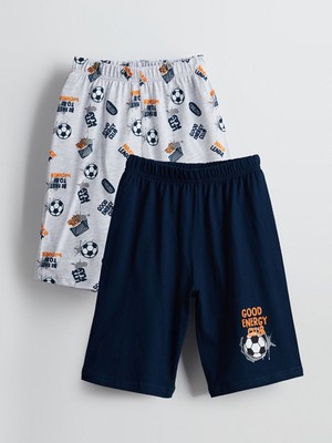 Lc Waikiki Yeni Sezon Beli Lastikli Erkek Cocuk Pijama Sort 2'li - S5DB49Z4