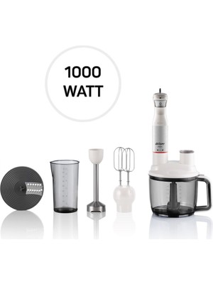 ARZUM Doğrama, Çırpma, Rendeleme, Dilimleme ve Çubuk Blender Fonksiyon-Mutfak Robotu & Blender + Hassas Mutfak Tartısı