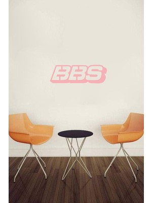 Pembe Ahşap Jant Logo Tablo, 3mm Lazer Kesim Duvar Dekoru, Kendinden Yapışkanlı