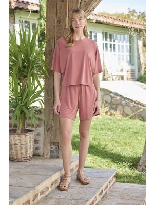 Monamise Kısa Kollu Bisiklet Yaka Alt Üst Takım