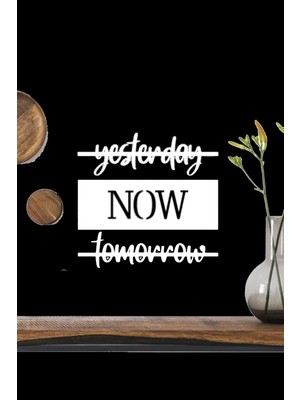 Yarın ve Bugün Temalı Lazer Kesim Duvar Süsü, Şık ve Modern Dekoratif Obje