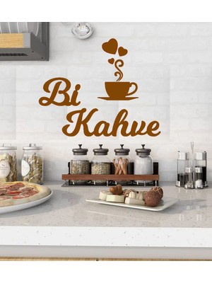 Şık Kahverengi Dekoratif Mdf Kahve Tablosu