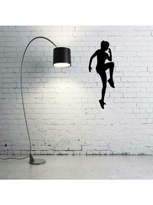 Siyah Spor Hareketleri Duvar Dekoru, Fitness Egzersiz Alanınızı Şık Hale Getirir