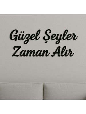 Şık Siyah Duvar Yazısı, Salon ve Ofis Dekoru Için Zarif Tasarım