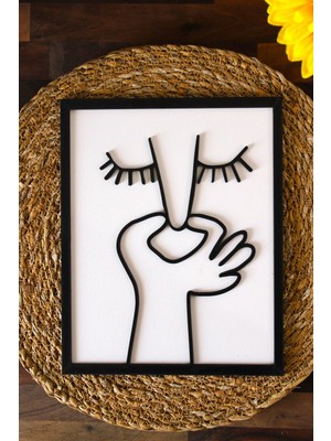 Siyah Ahşap Çerçeveli Tuvalet ve Banyo Duvar Dekoru 20X25 cm