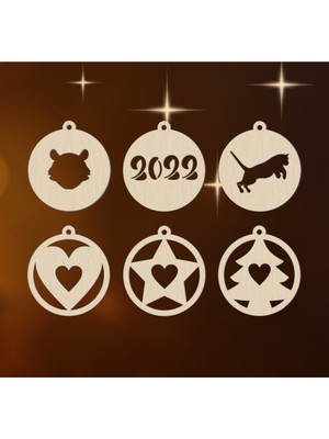 Şık Bej Lazer Kesim Yeniyıl Süsleri, Dekorasyon ve Hediye Alternatifi