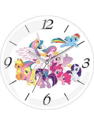 My Little Pony Free 30 cm Bombeli Gerçek Cam Duvar Saati