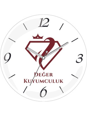 Kişiye Özel Pırlanta Kuyumcu Çap 30 Bombeli Gerçek Cam Duvar Saati