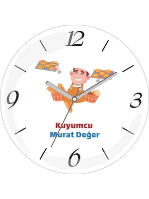 Kişiye Özel  Kuyumcu Altın Çap 30 Bombeli Gerçek Cam Duvar Saati