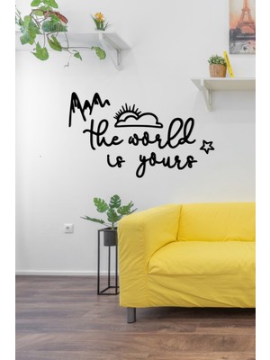 Siyah Ahşap Duvar Yazısı, Lazer Kesim Dekorasyon, Modern Duvar Süsleri