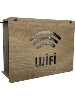 Kahverengi Modem Saklama Kutusu 25X18X9 Cm, Şık ve Kullanışlı Tasarım