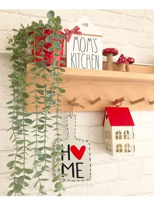 Beyaz Kalp Detaylı Mutfak Duvar Süsü, Şık ve Sıcak Hava Katacak Tasarım