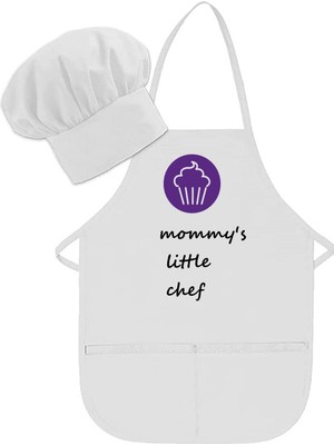 Çocuk Şef Önlük, Mutfak, Okul Etkinliği, Cupcake Baskılı, Yumuşak ve Rahat
