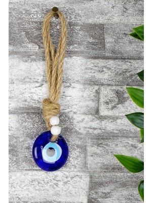 Mavi Eko Nazar Boncuğu Ip Askılı 4 Cm, Şık ve Enerjik Takı Aksesuarı