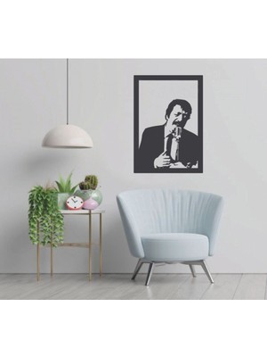 Lazer Kesim Ahşap Müslüm Gürses Tablo, Şık ve Doğal Dekoratif Sanat Eseri