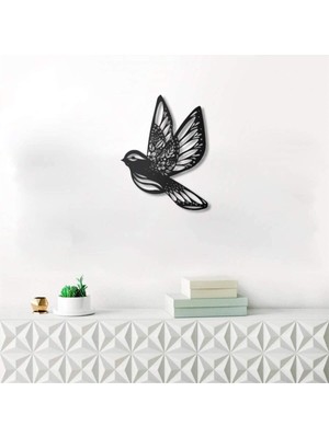 El Yapımı Ahşap Kuş Tasarımlı Dekoratif Tablo, Şık ve Doğal Görünüm